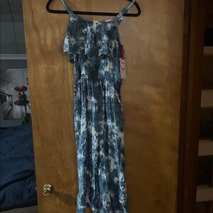 Justice Blue Tie-Dye Romper